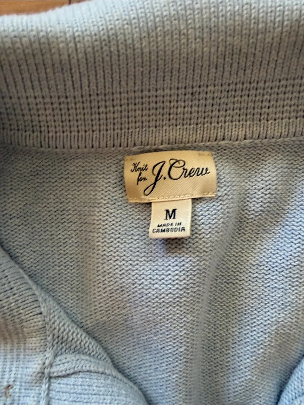 Light Blue Men’s Knit Polo Sweater